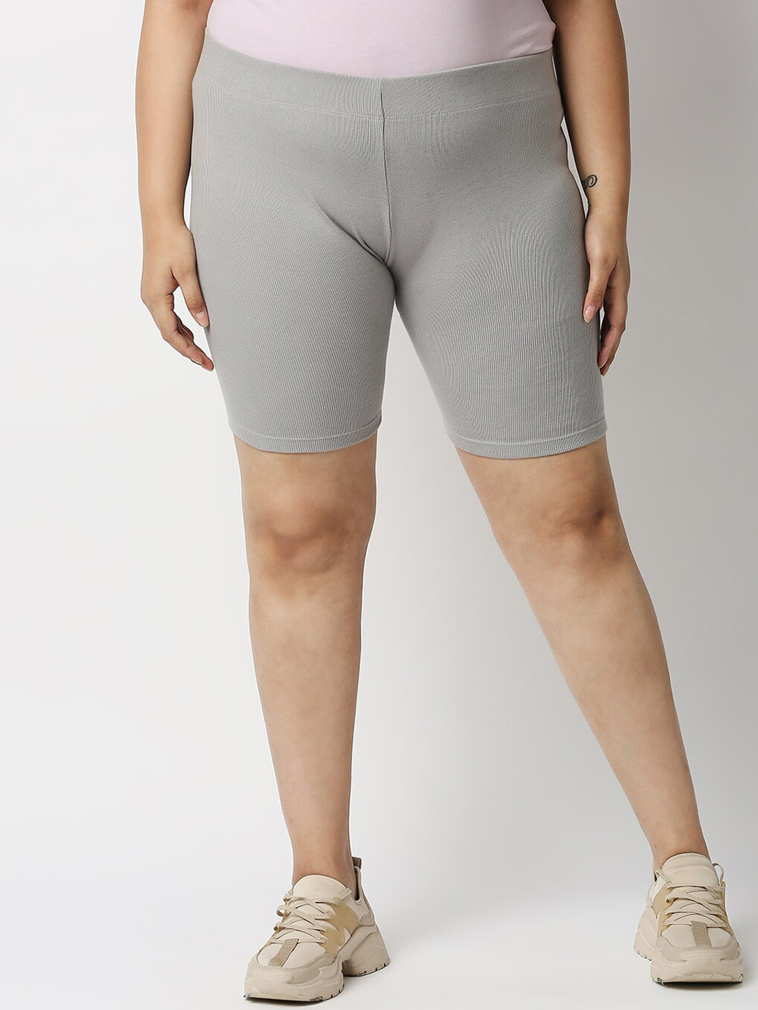 

20Dresses Women Grey Slim Fit Cycling Sports Shorts