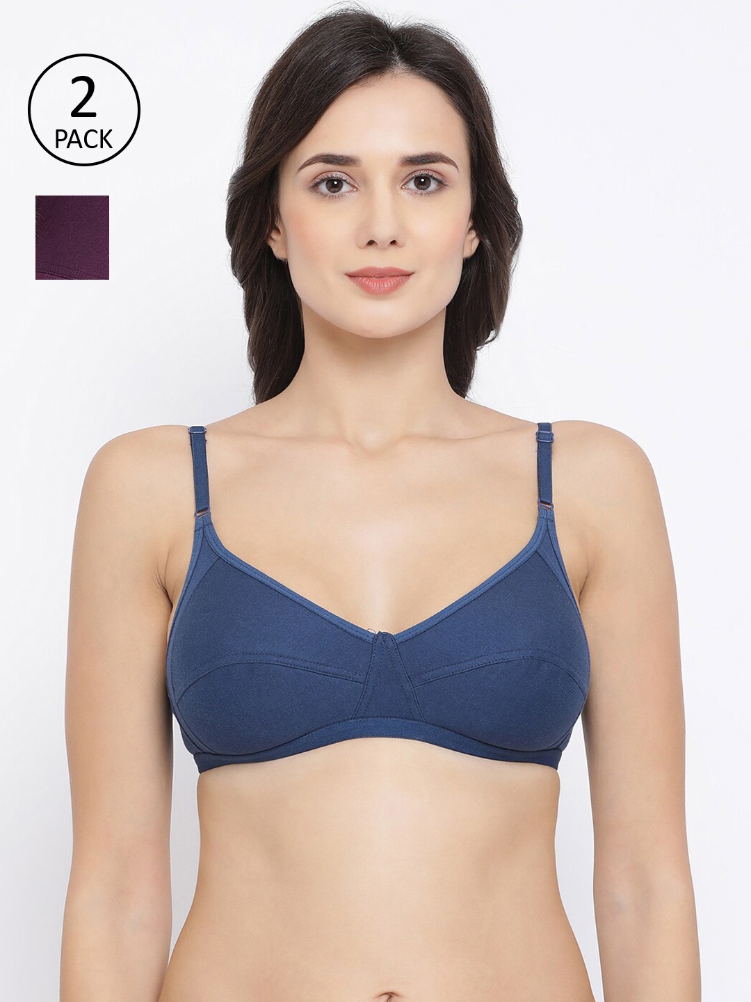 Clovia Purple & Blue Bra