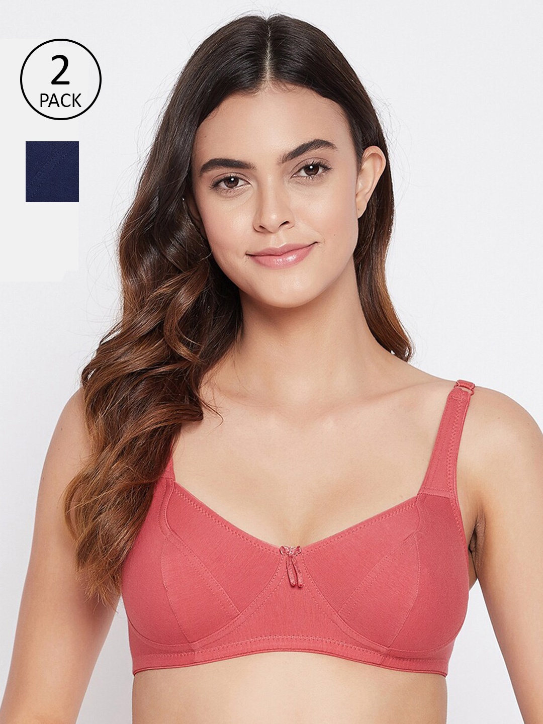 

Clovia Pack of 2 Red & Black Bra