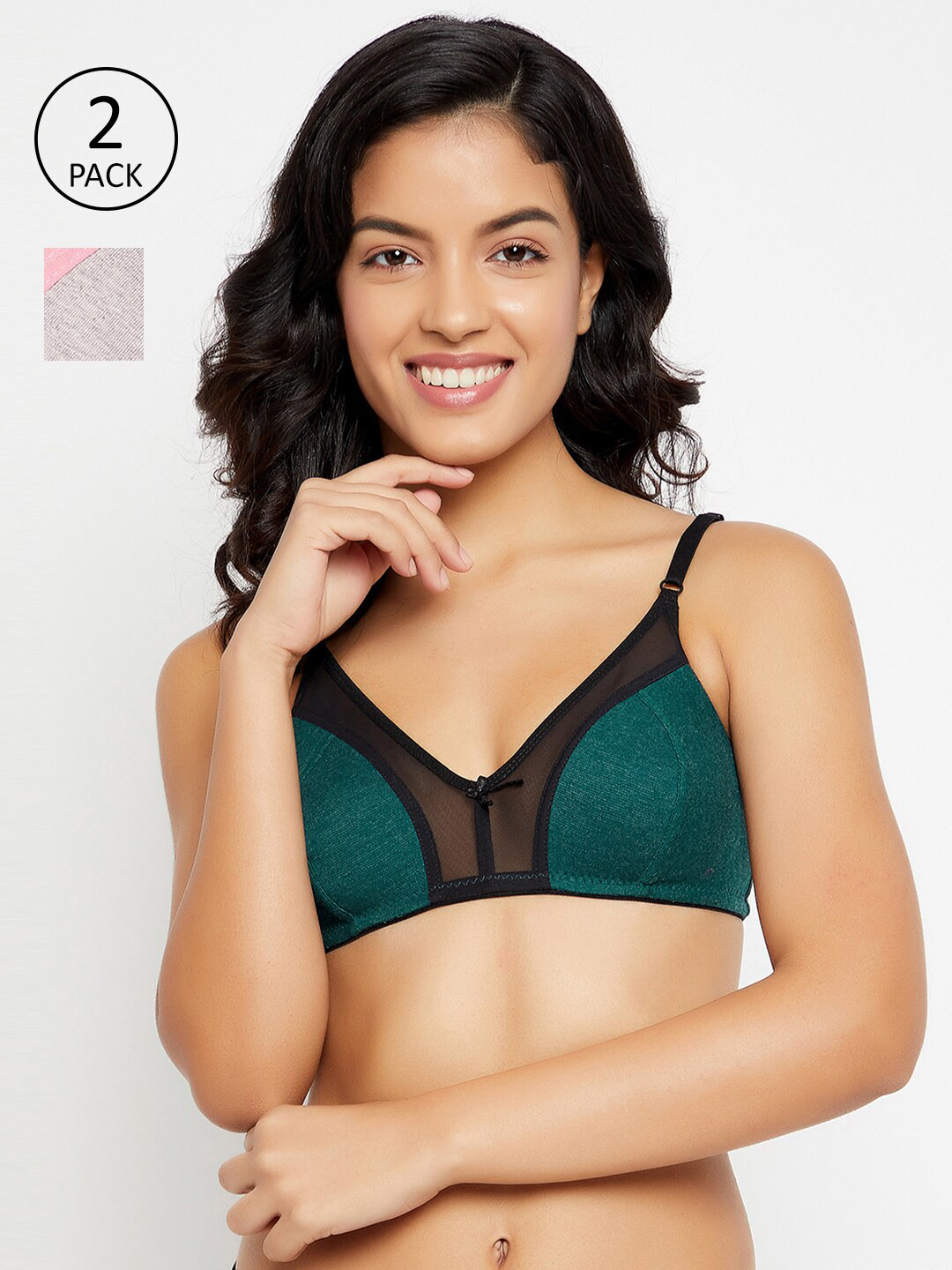 

Clovia Green & Pink Bra