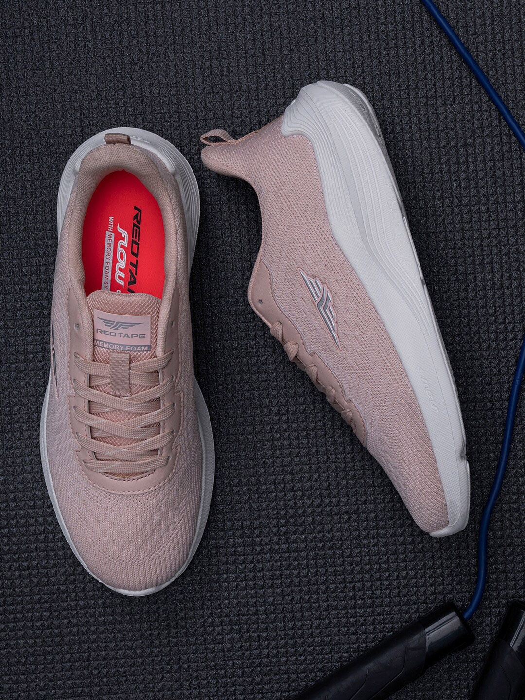 

Red Tape Women Peach-Coloured Textile Walking Shoes