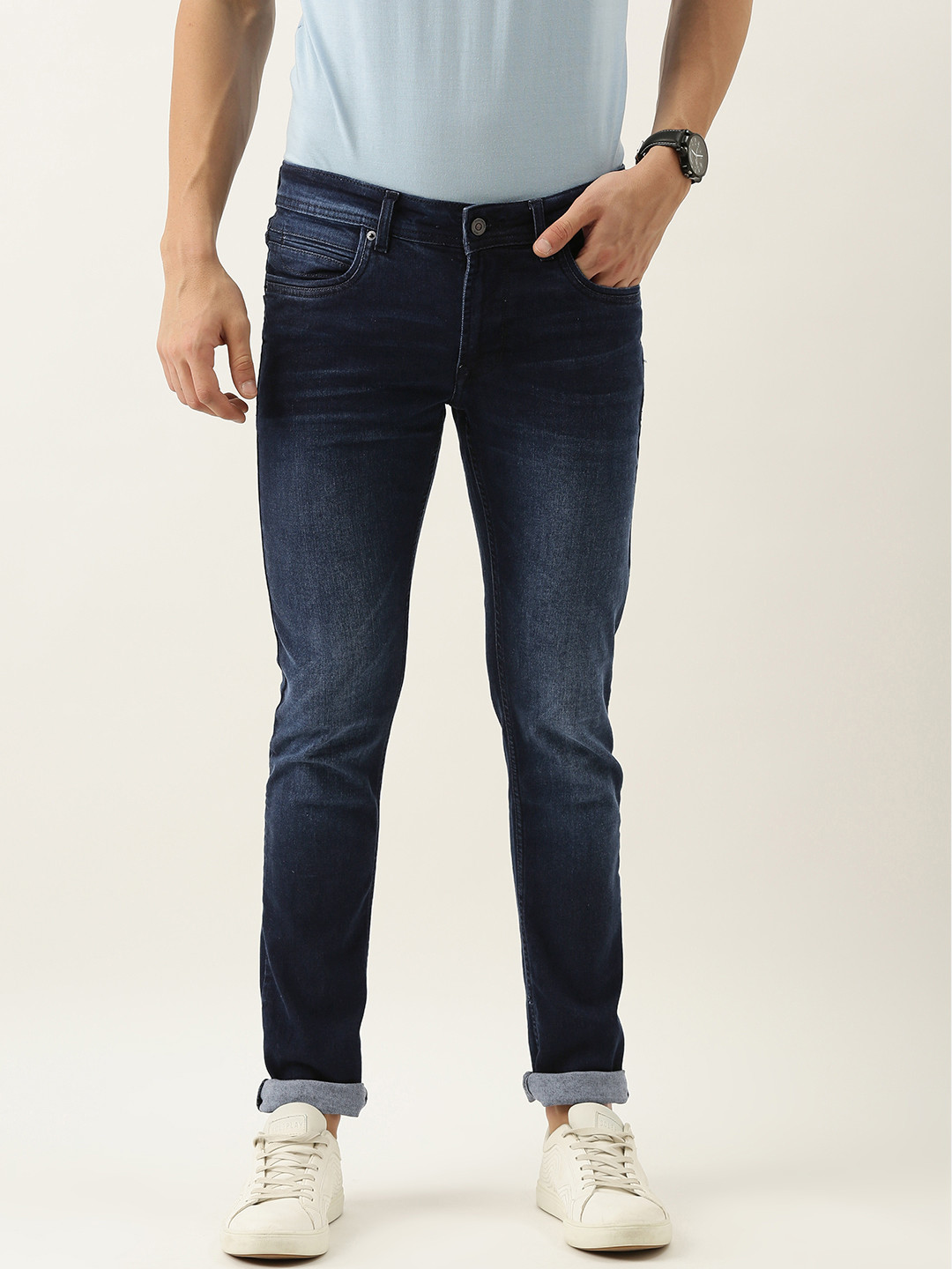 

Peter England Casuals Men Blue Skinny Fit Light Fade Stretchable Jeans