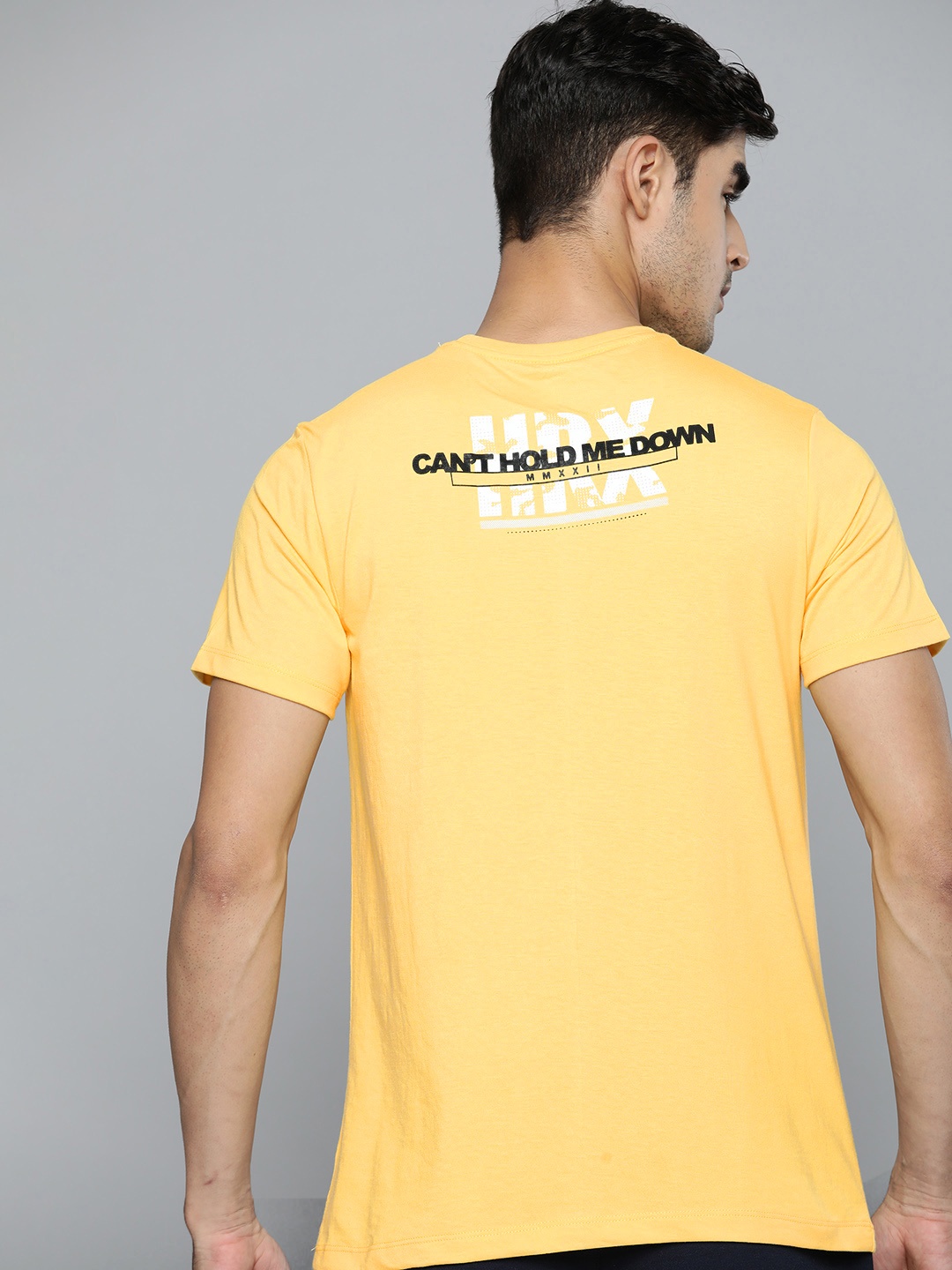 

HRX By Hrithik Roshan Lifestyle Men Sulphur Spring Bio-Wash Brand carrier Tshirts, Yellow