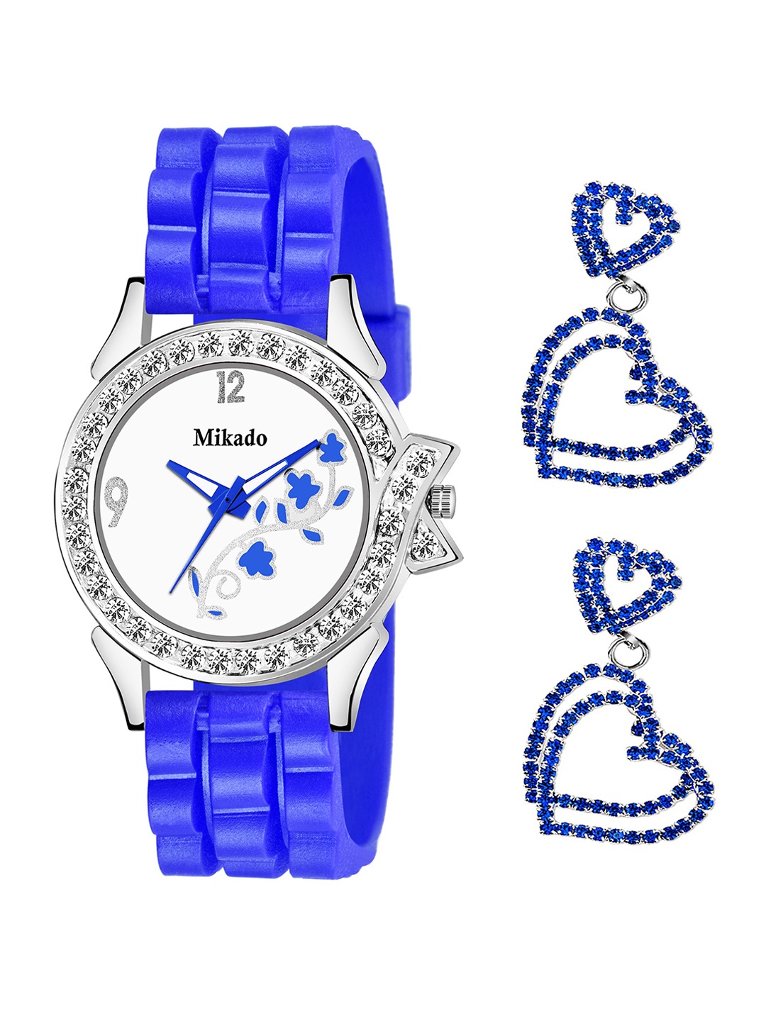 

Mikado Women Blue Brass Embellished Dial & Wrap Around Straps Analogue Watch