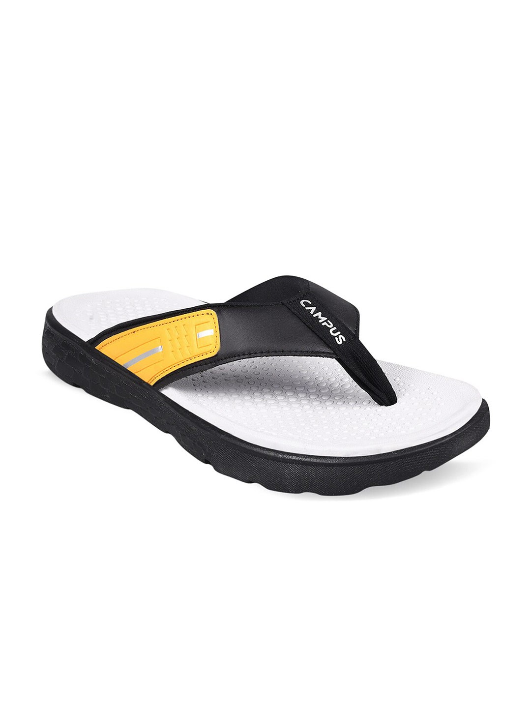 

Campus Men Black & White Thong Flip-Flops