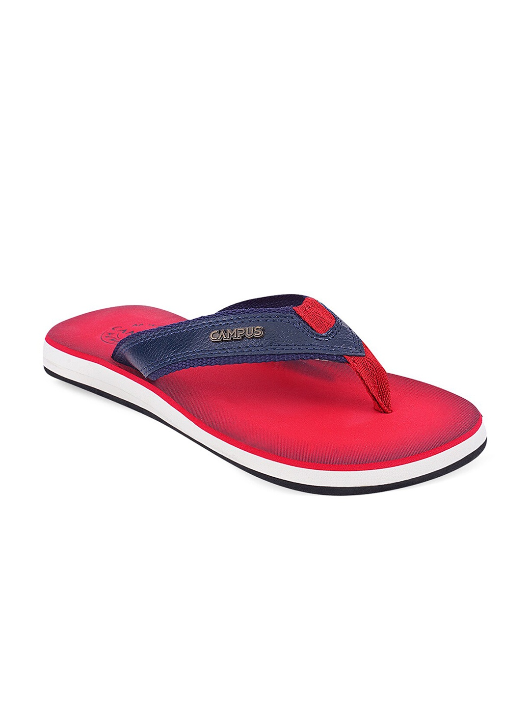 Campus Men Red & Blue Thong Flip-Flops