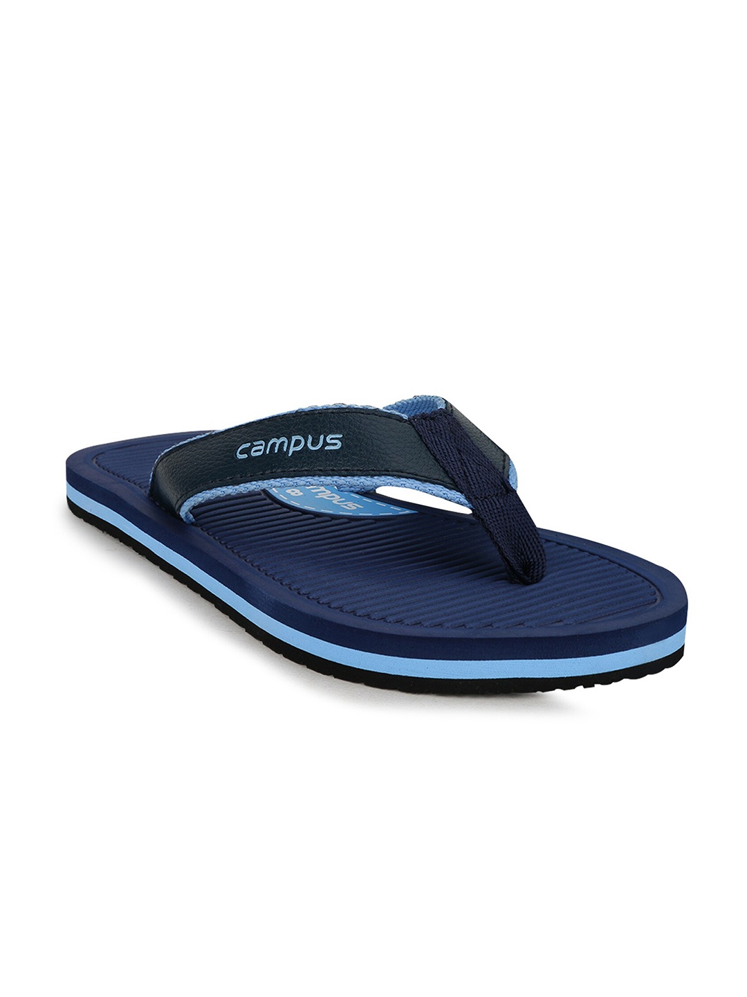 

Campus Men Navy Blue & Turquoise Blue Thong Flip-Flops