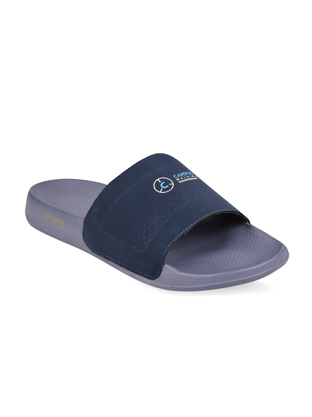 

Campus Men Navy Blue & Grey Sliders