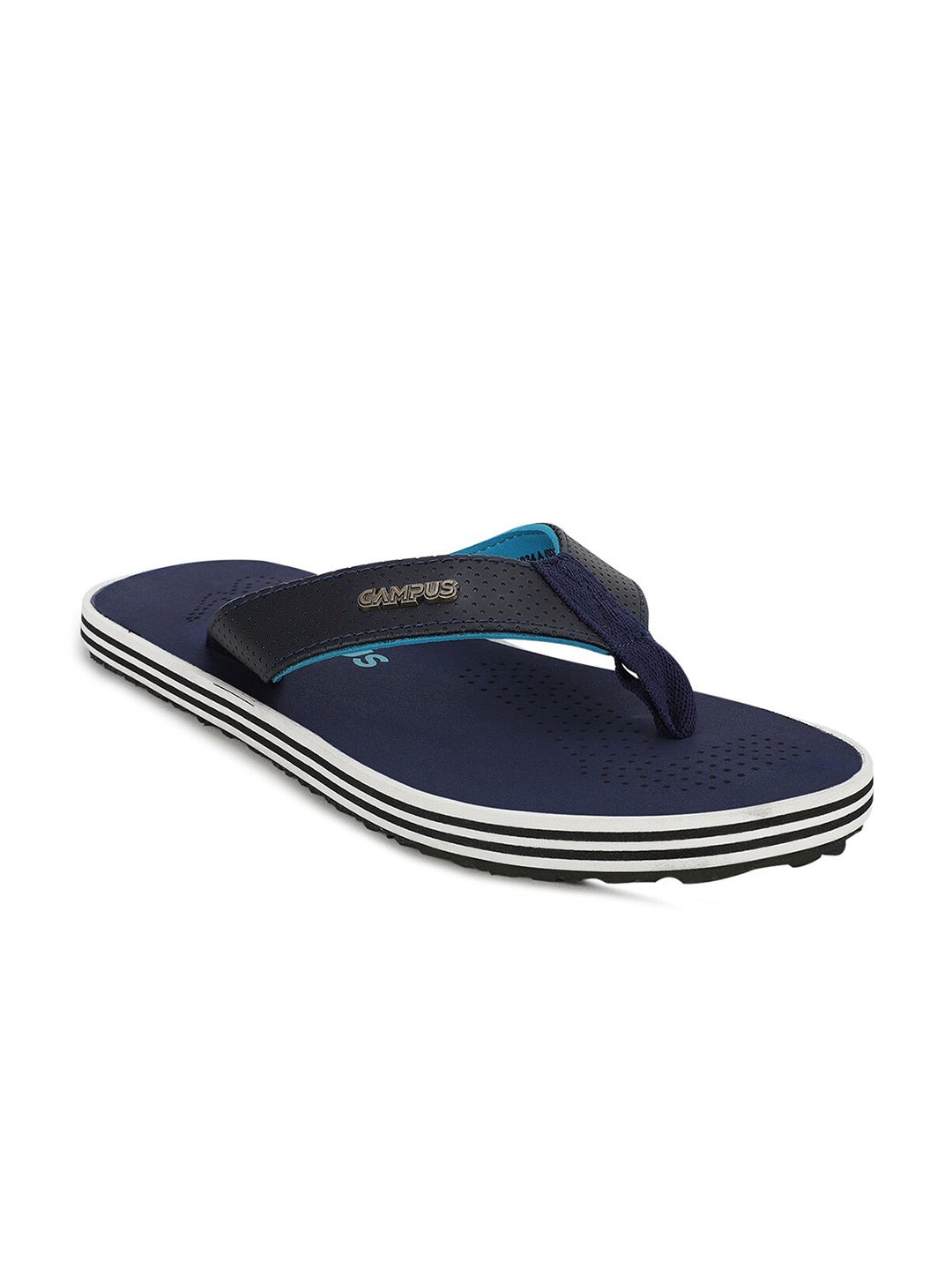 

Campus Men Navy Blue & White Thong Flip-Flops