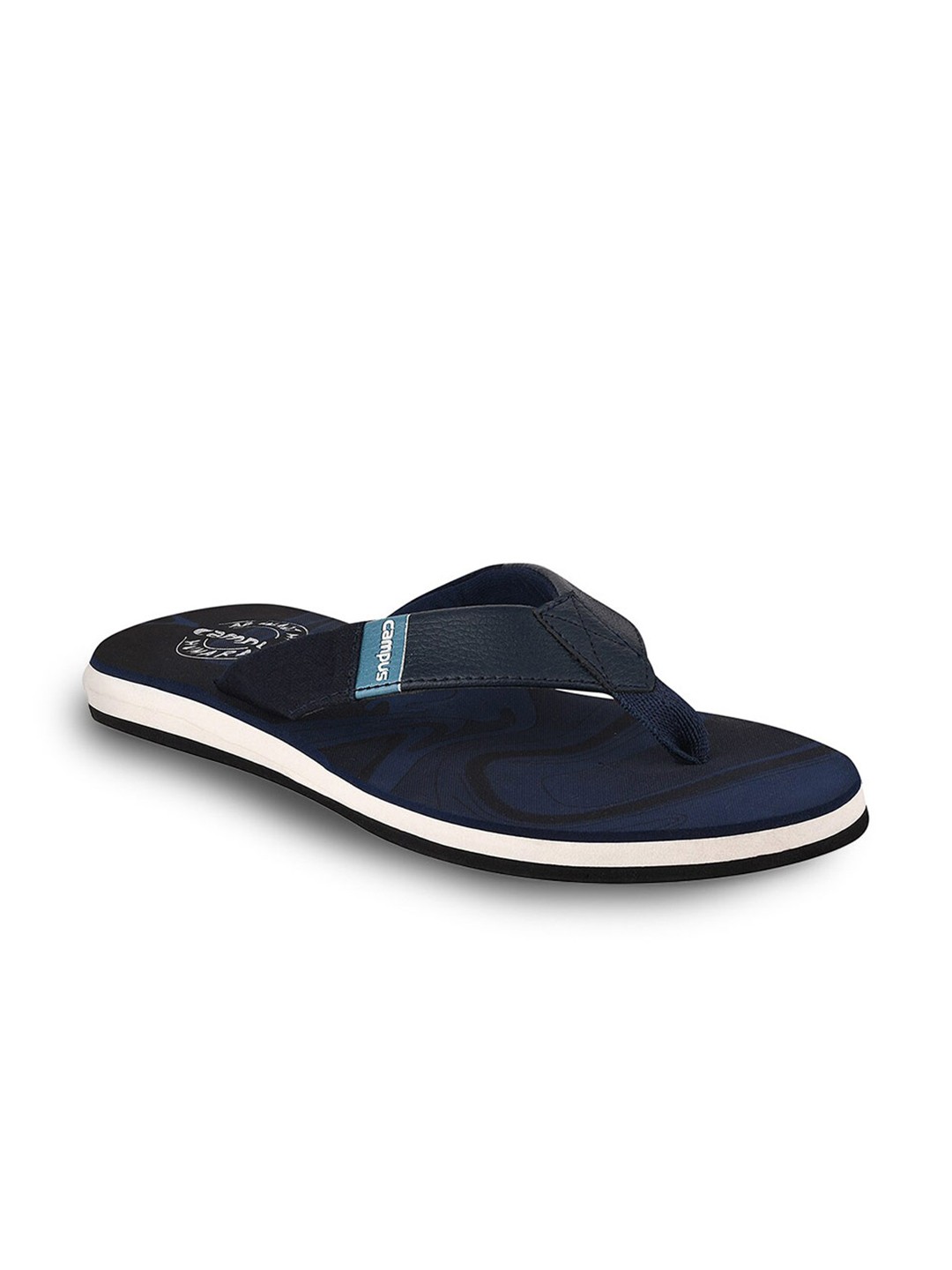 

Campus Men Navy Blue & White Thong Flip-Flops