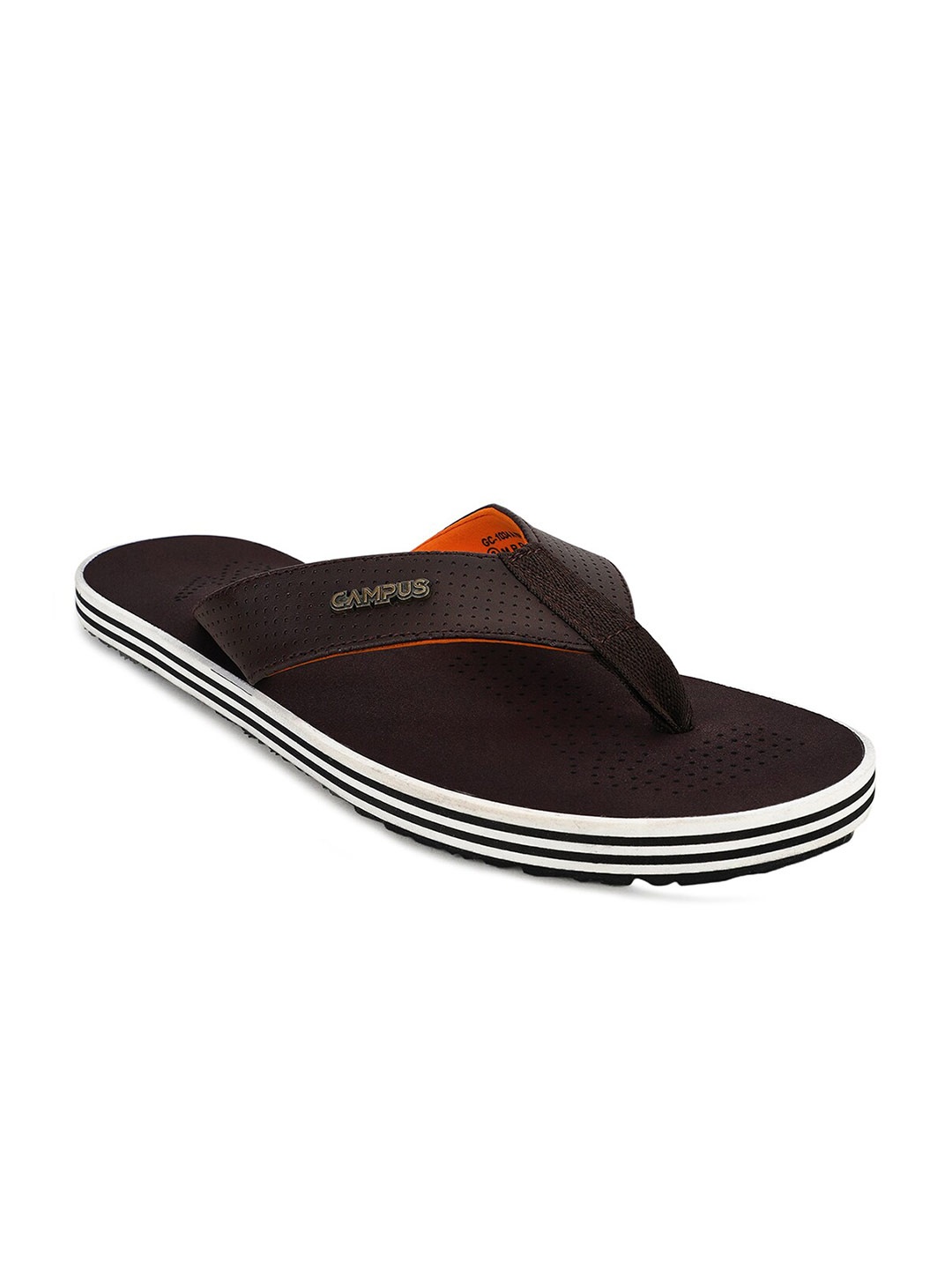 

Campus Men Brown & Orange Thong Flip-Flops