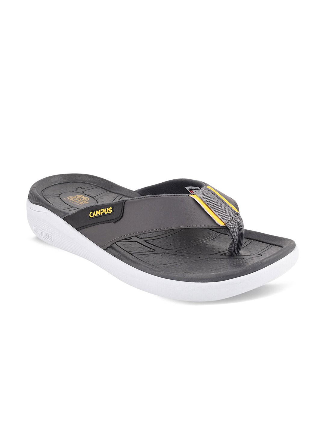 

Campus Men Grey & White Thong Flip-Flops