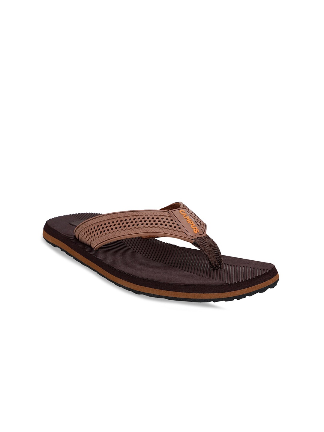 

Campus Men Brown & Tan Thong Flip-Flops