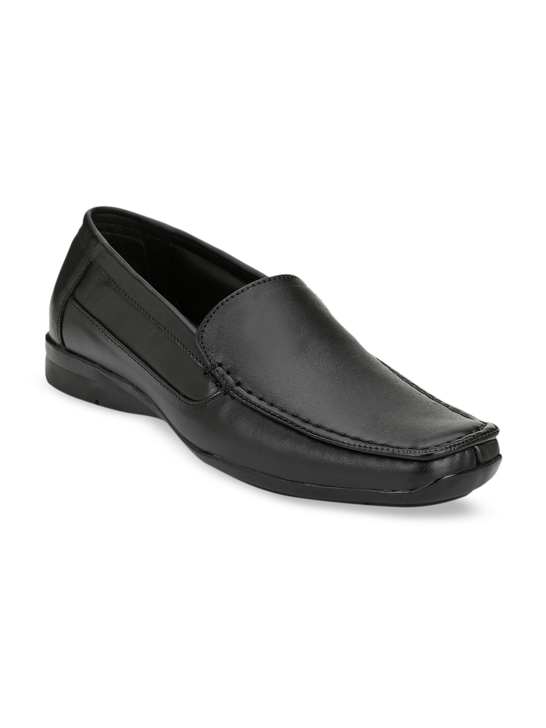 

Eego Italy Black Genuine Leather Formla Loafers Shoes