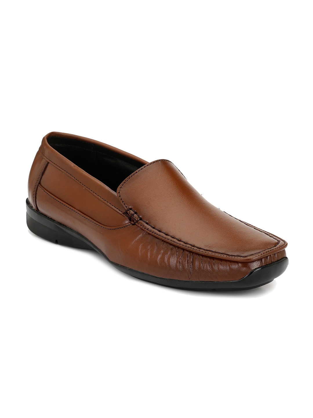 

Eego Italy Men Brown Solid Leather Formal Loafers