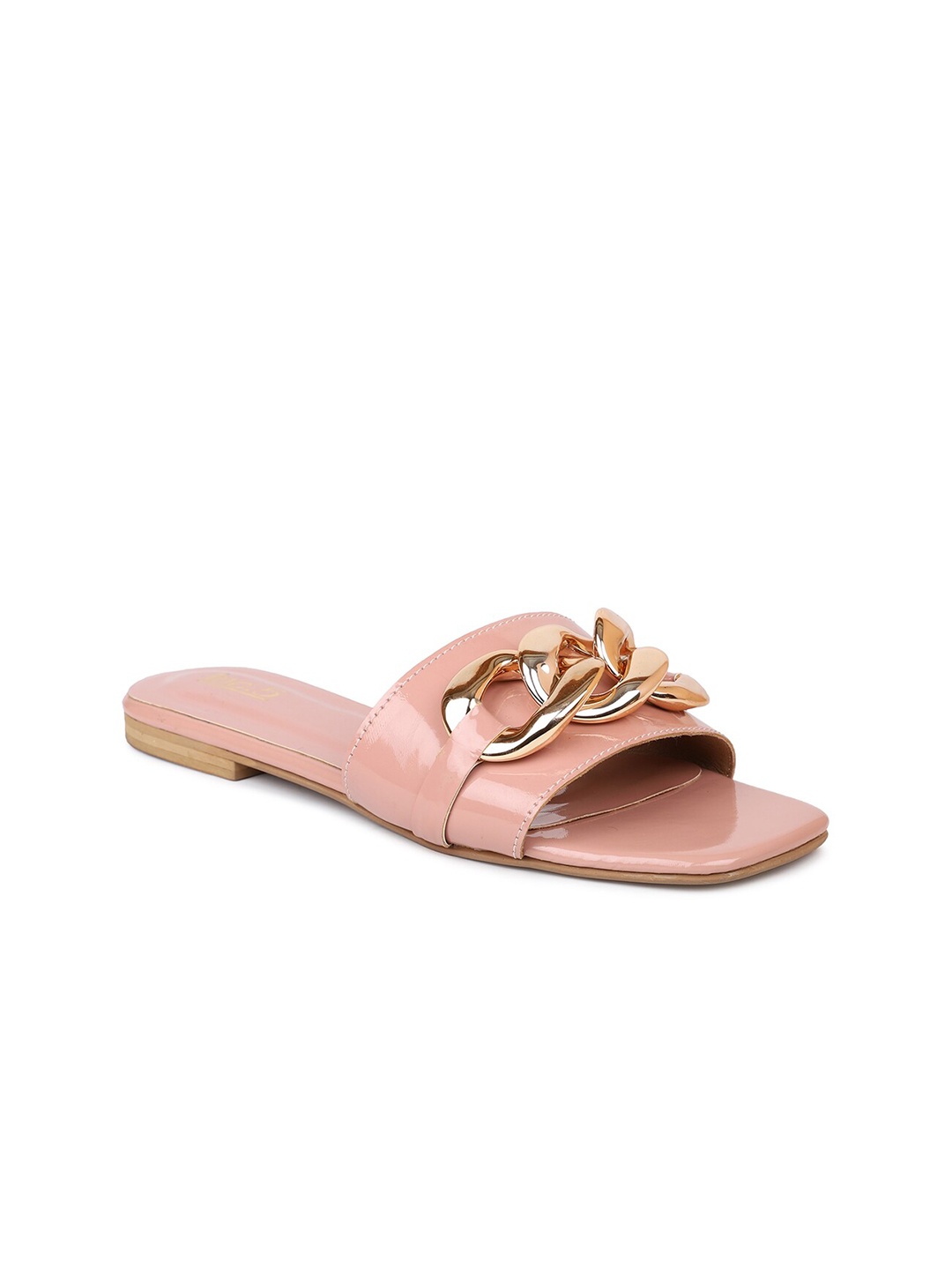 

Inc 5 Women Peach-Coloured Embellished Open Toe Flats