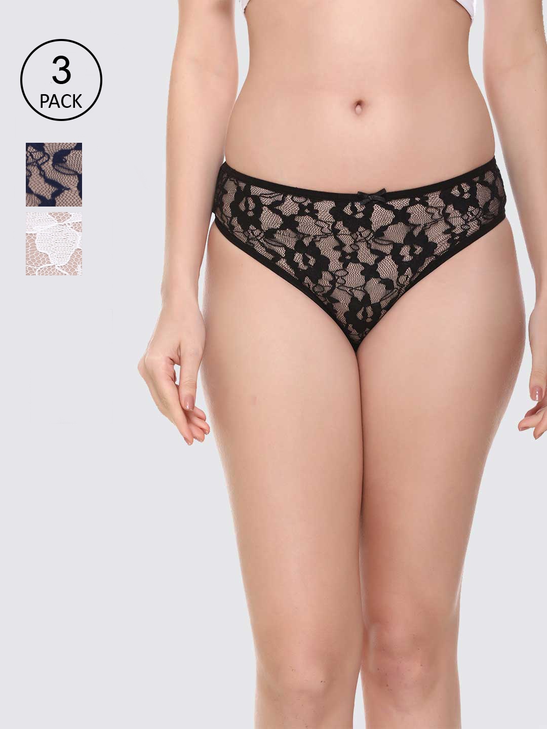 

Skidlers Pack of 3 Black & White Cotton Antibacterial Bikini Briefs
