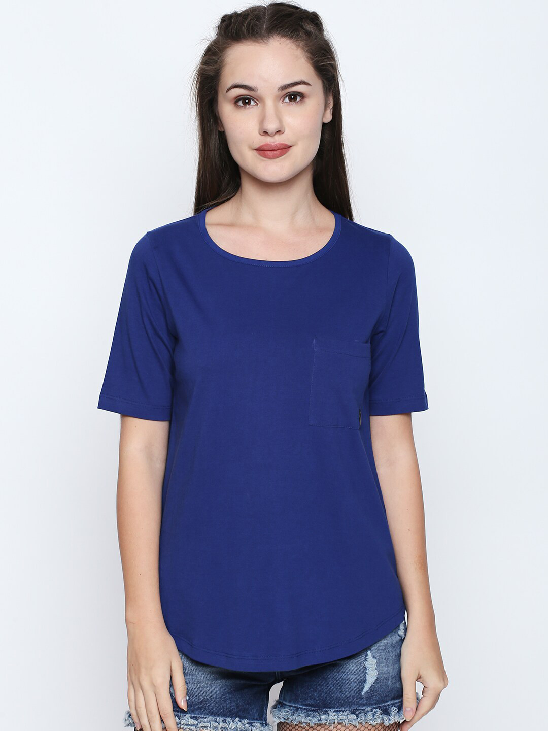 

Disrupt Women Blue T-shirt back graphic design