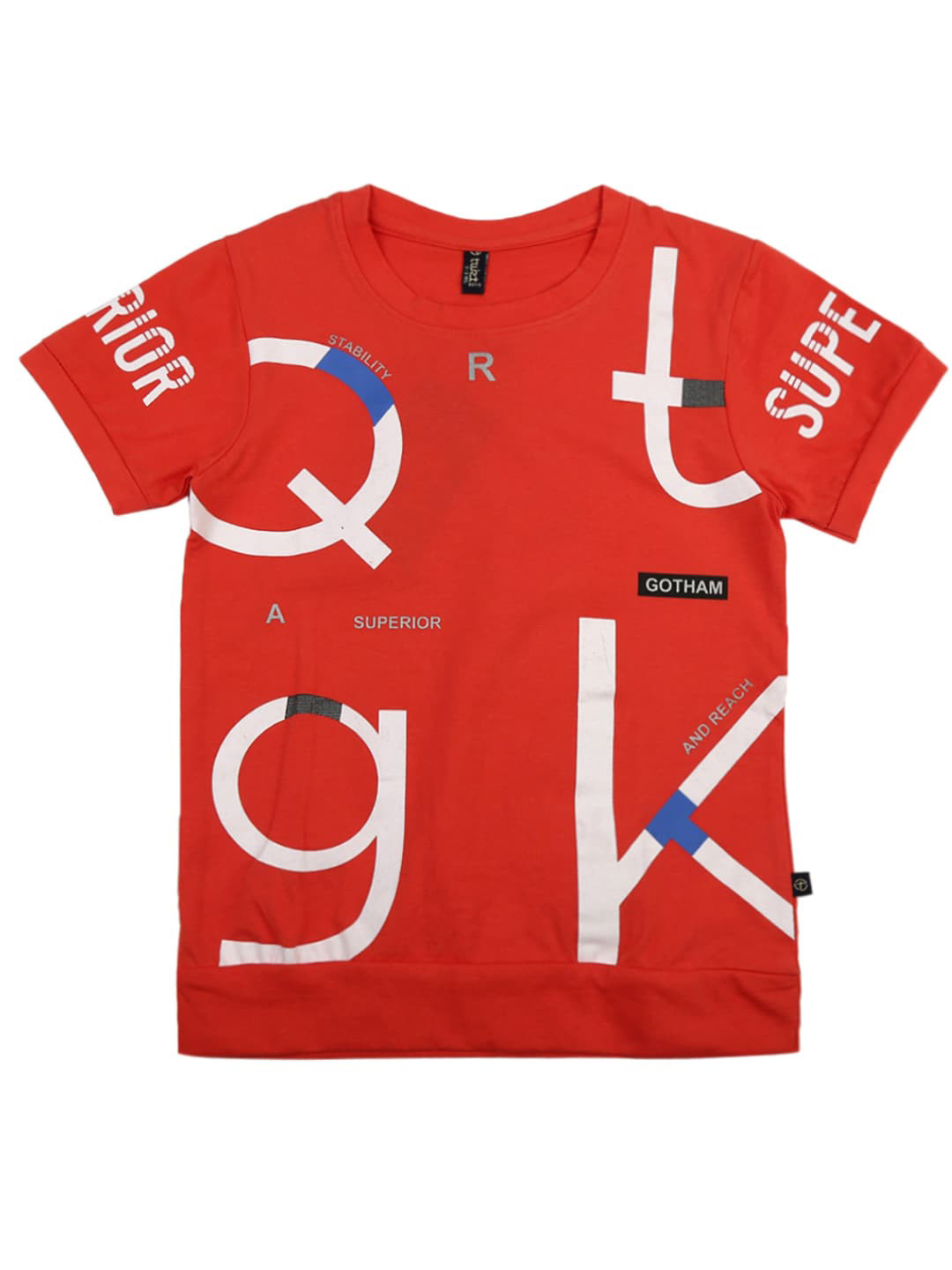 

V-Mart Boys Orange Printed T-shirt
