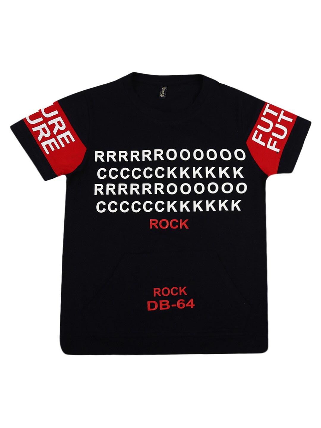 

V-Mart Boys Navy Blue Typography Printed T-shirt