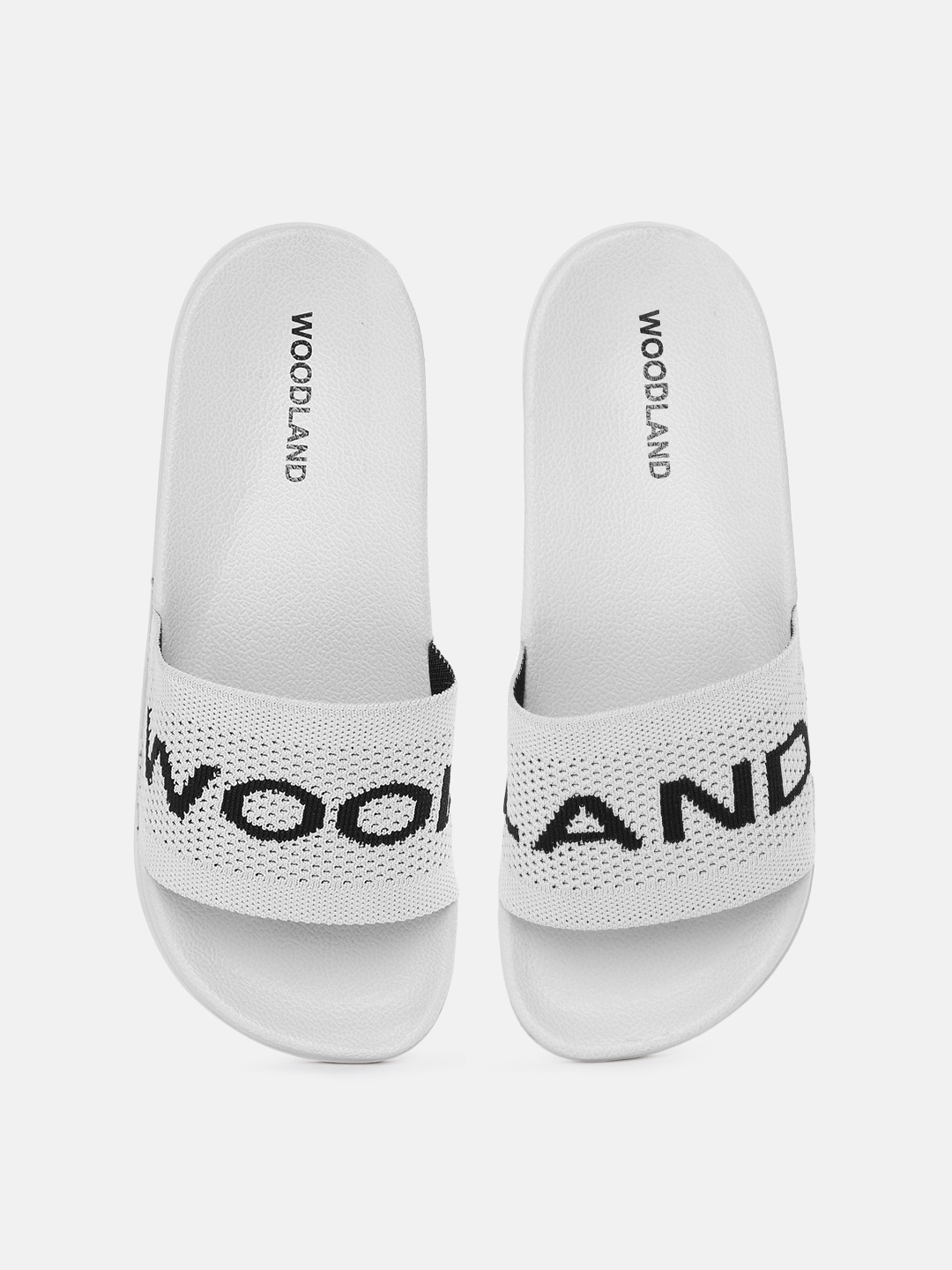 

Woodland Men Grey & Black Brand Logo Woven Design Sliders