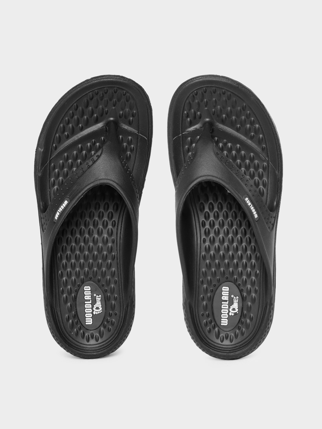 

Woodland Men Black Textured Thong Flip-Flops