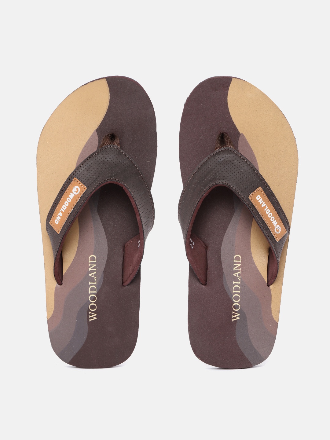 

Woodland Men Brown Printed Thong Flip-Flops