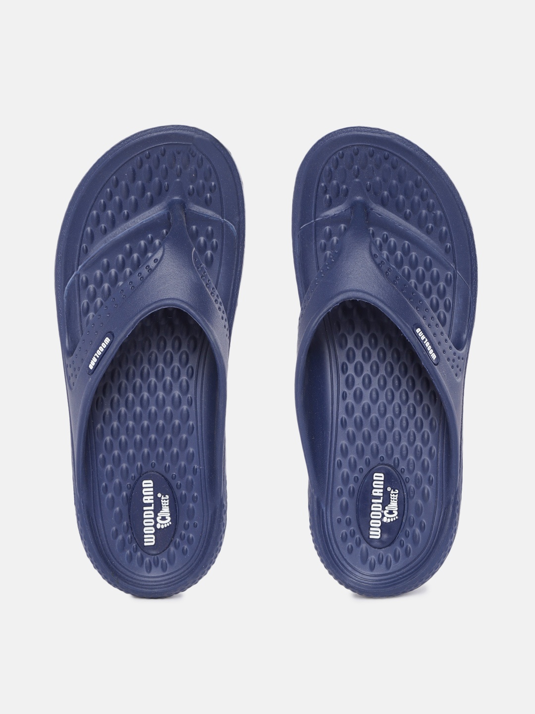 

Woodland Men Navy Blue Textured Thong Flip-Flops