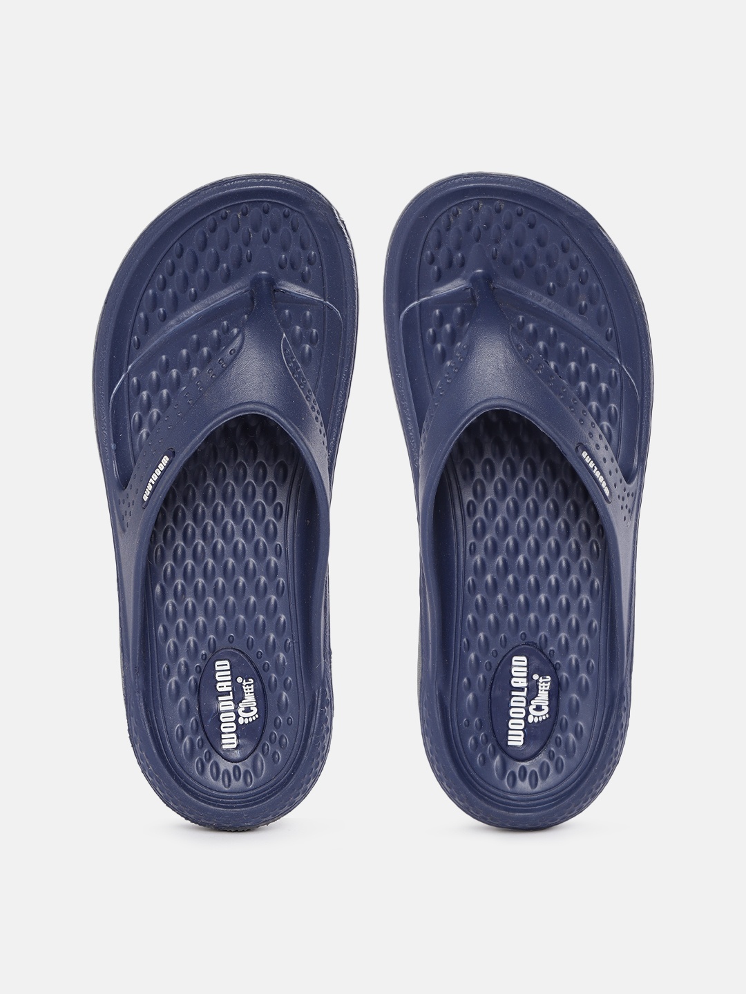 

Woodland Men Navy Blue Textured Thong Flip-Flops