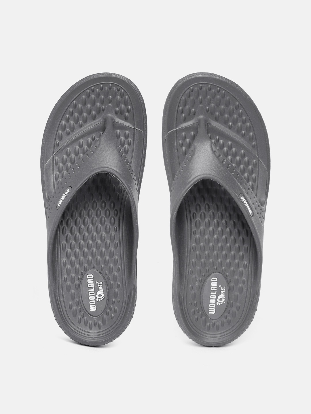 

Woodland Men Grey Solid Thong Flip-Flops