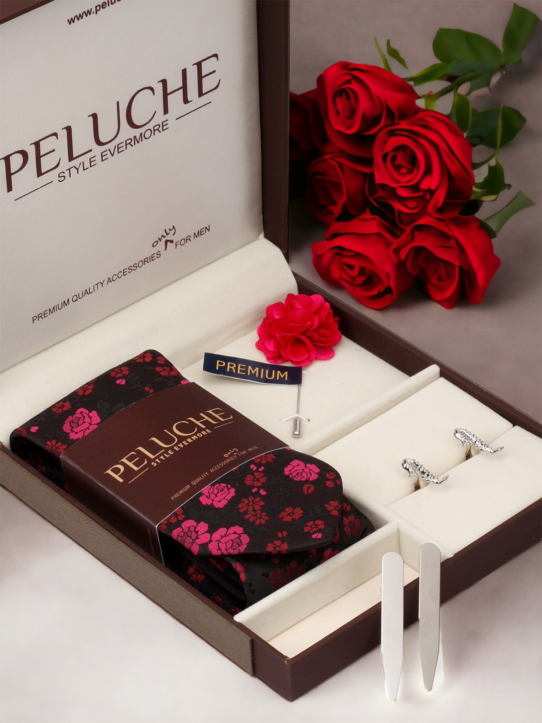 

PELUCHE Black & Pink Embellished Accessory Gift Set
