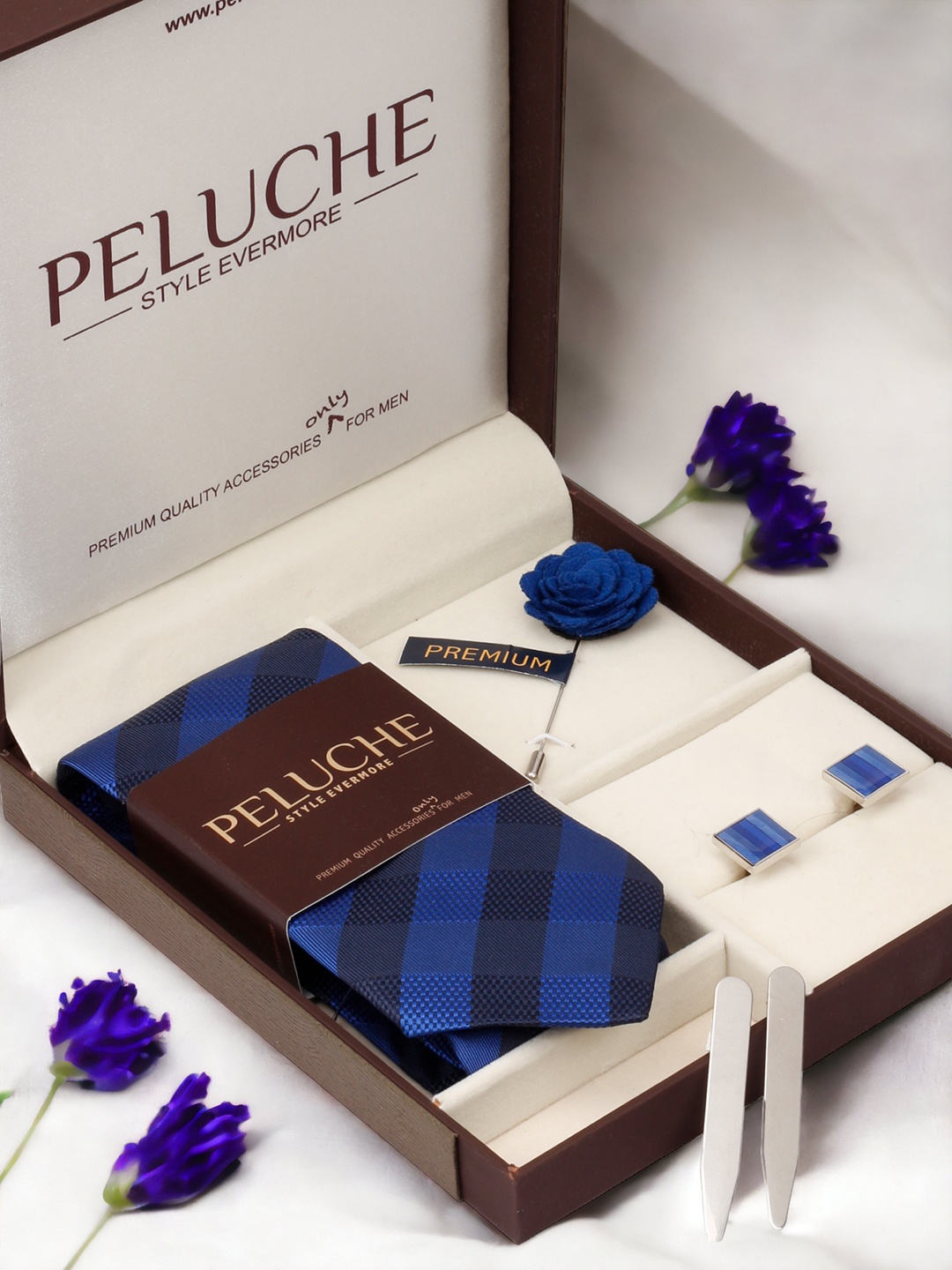 

PELUCHE Unisex Blue & Silver-Toned Accessory Gift Set