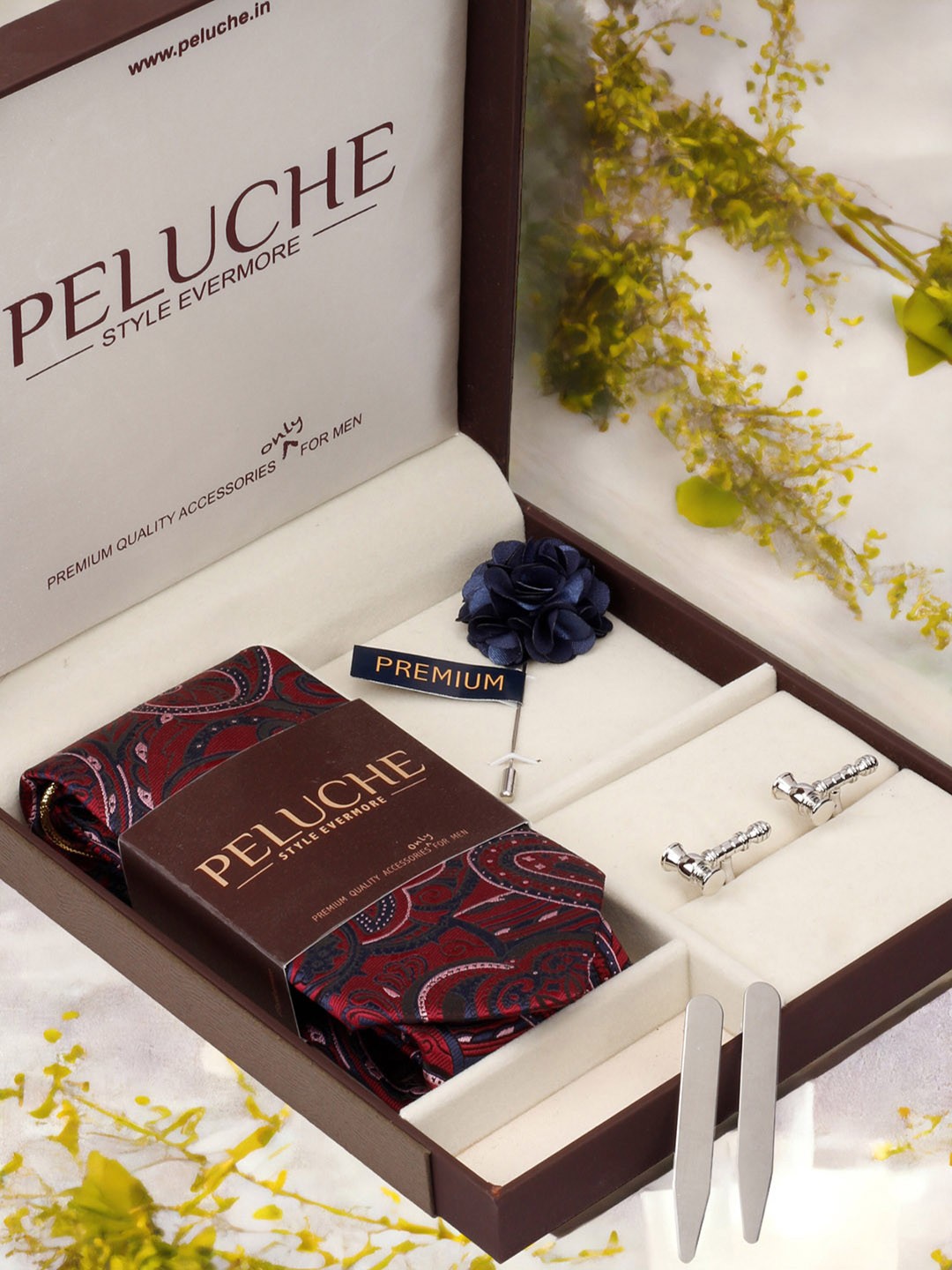 

PELUCHE Unisex Maroon & Blue Accessory Gift Set