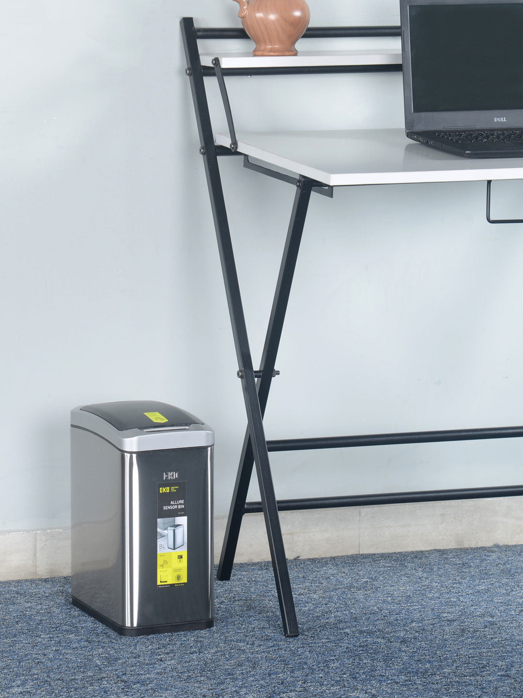 

Athome by Nilkamal Silver-Toned Allure Sensor 8 Litre Dustbin