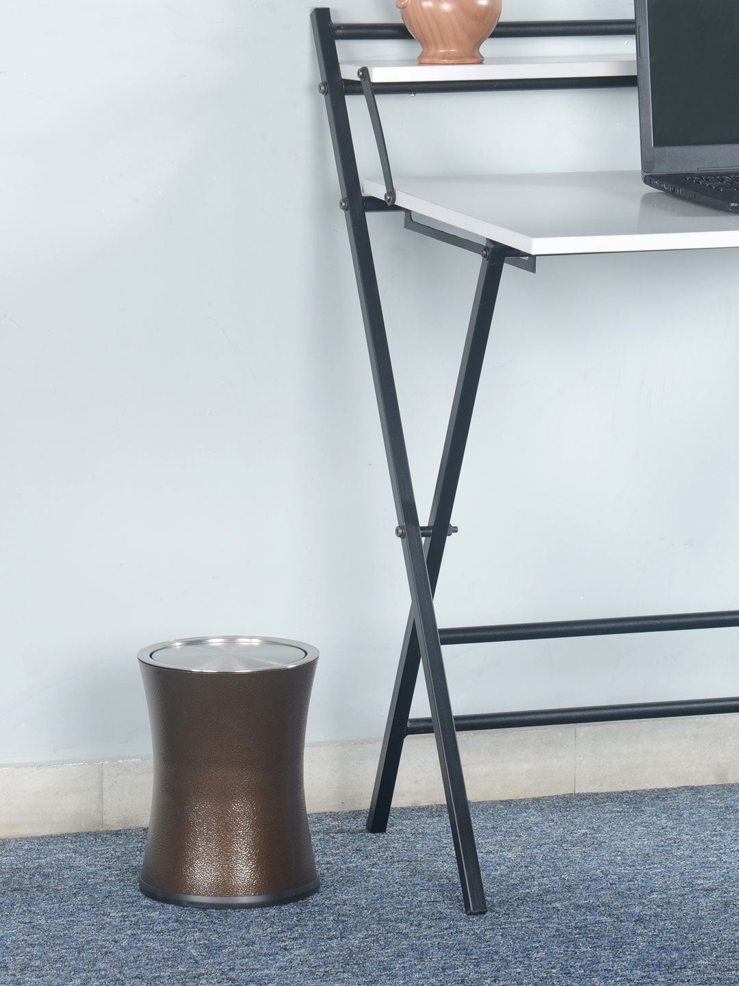 

Athome by Nilkamal Bronze Swing Push Can Bin