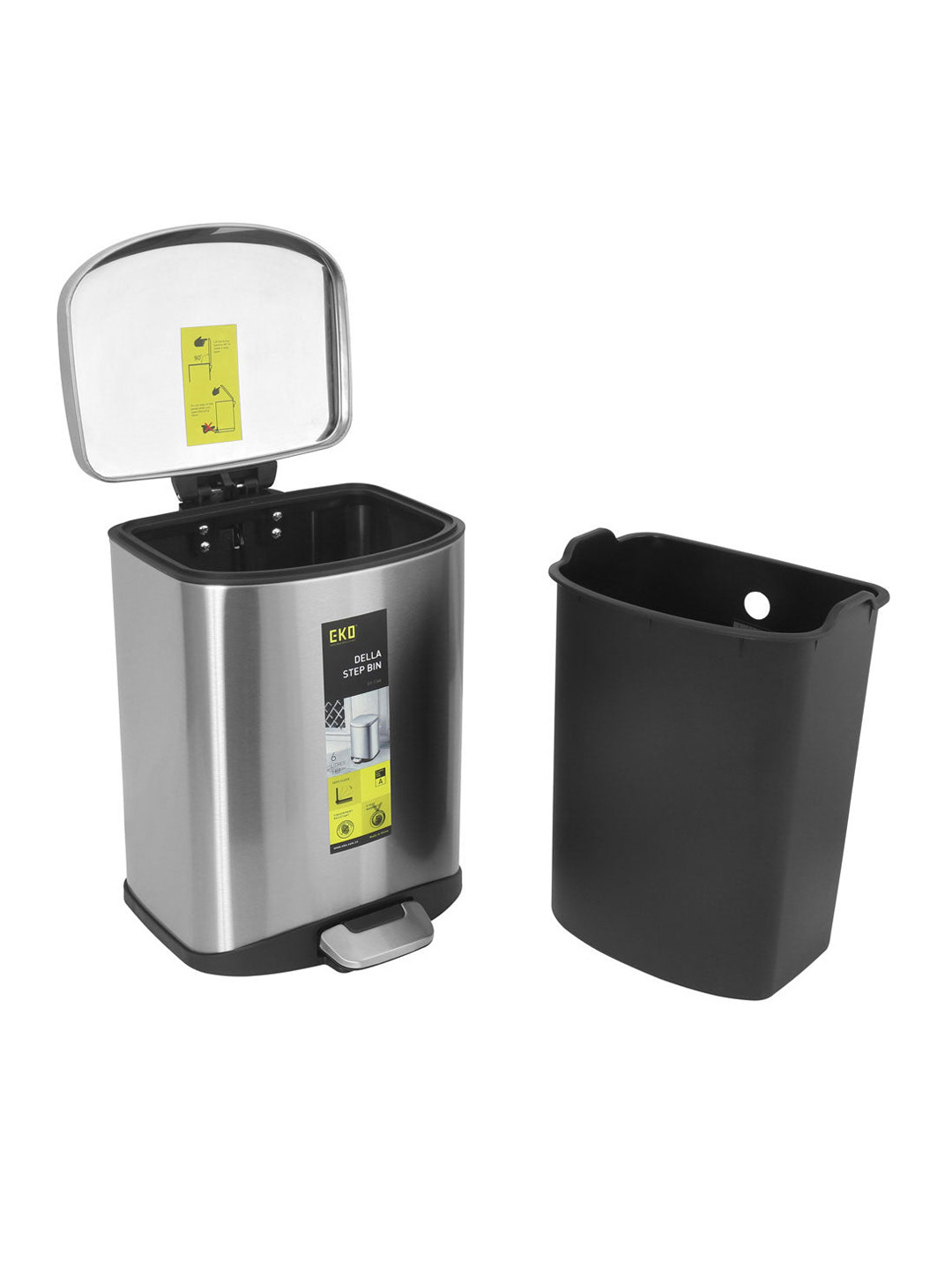 

Athome by Nilkamal Silver-Coloured Solid Dustbin