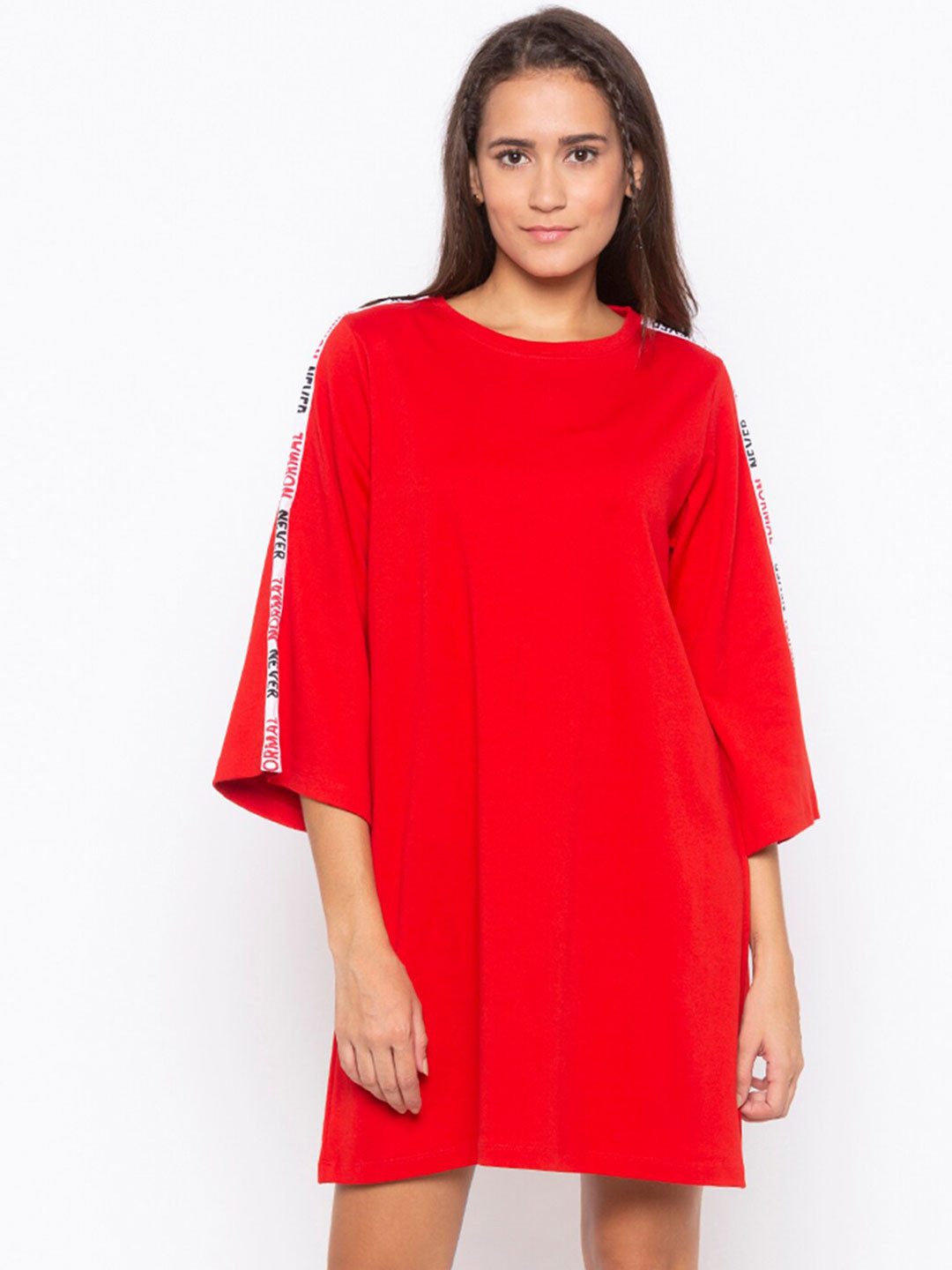 

Disrupt Women Red A-Line Cotton Dress