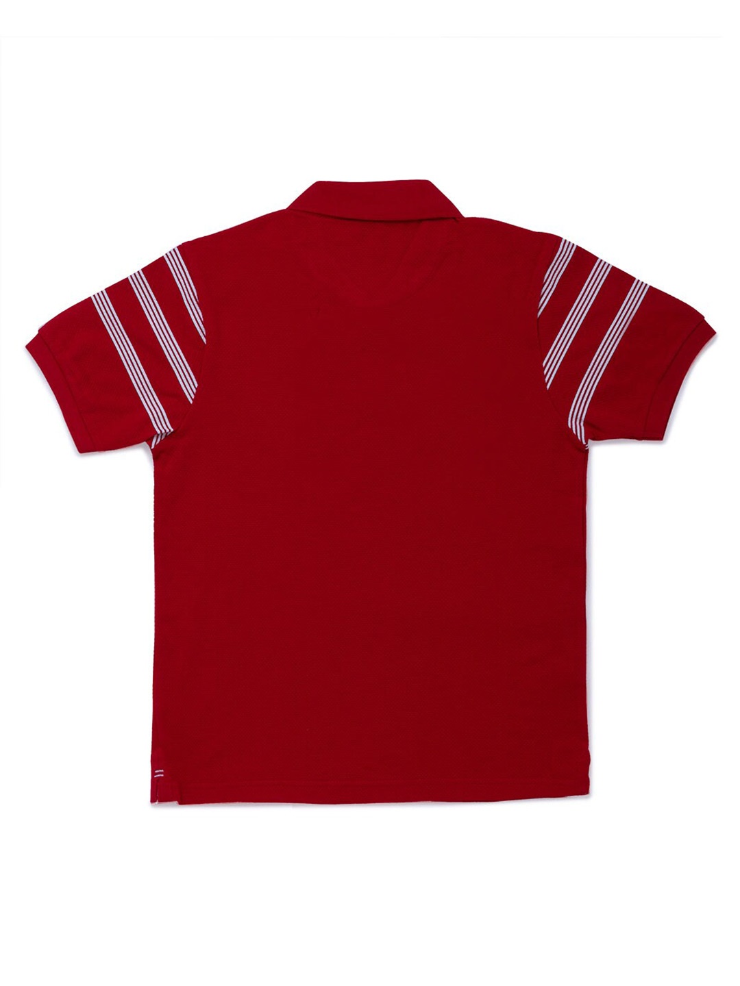 

Status Quo Boys Red & White Striped Polo Collar Regular Fit T-shirt