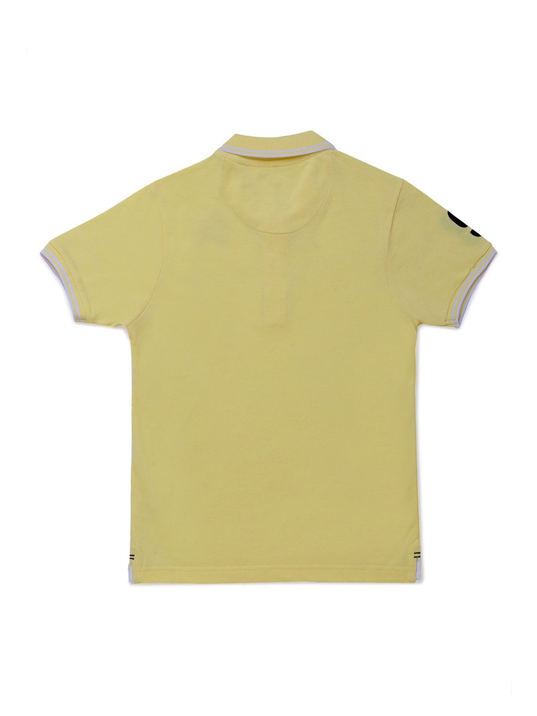 

Status Quo Boys Yellow Brand Logo Printed Polo Collar Regular Fit T-shirt