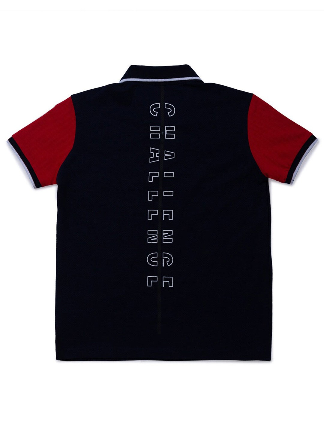 

Status Quo Boys Black & Maroon Typography Printed Polo Collar Regular Fit T-shirt
