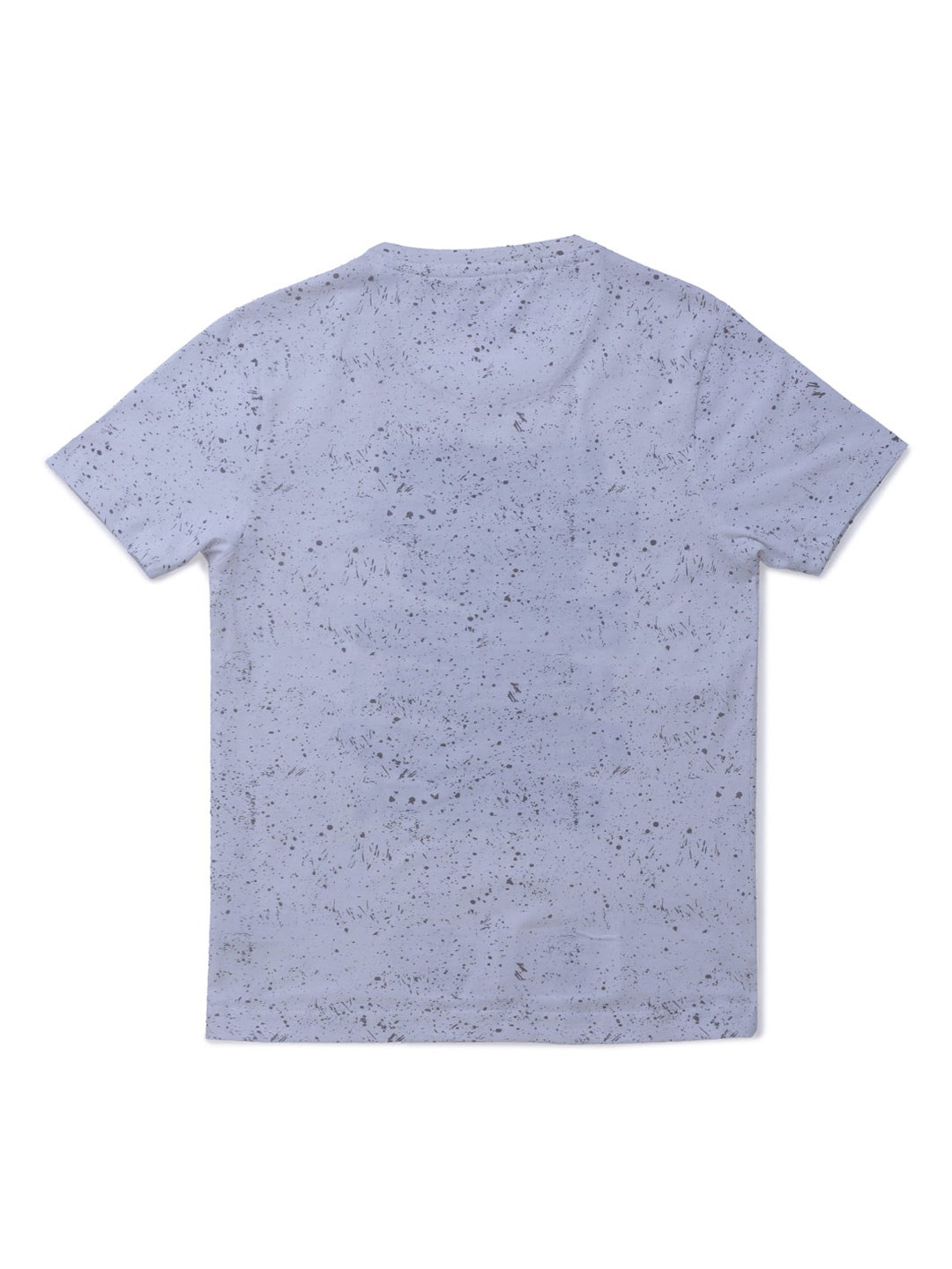

Status Quo Boys Grey Melange & Black Printed Regular Fit T-shirt