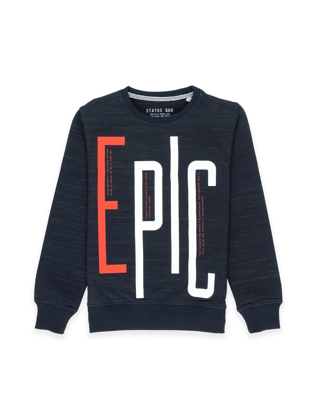

Status Quo Boys Black Printed Sweatshirt