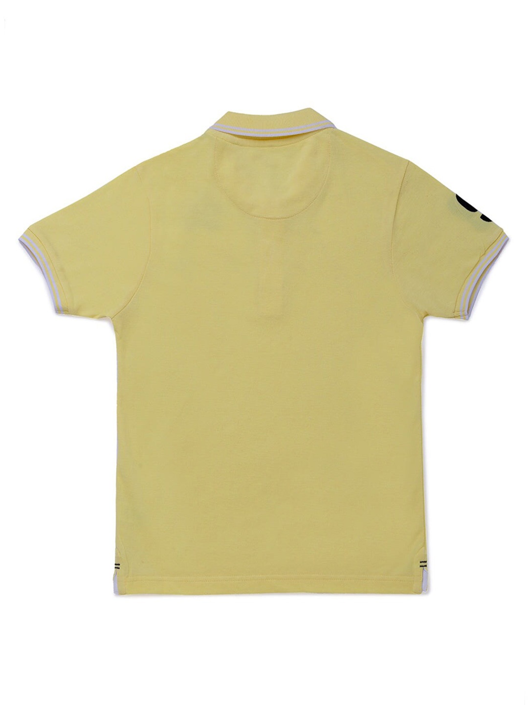 

Status Quo Boys Yellow Printed Polo Collar Regular Fit T-shirt