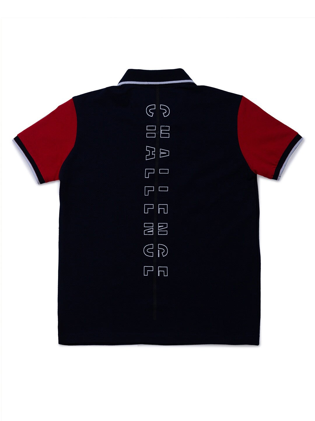 

Status Quo Boys Black & Maroon Typography Printed Polo Collar T-shirt