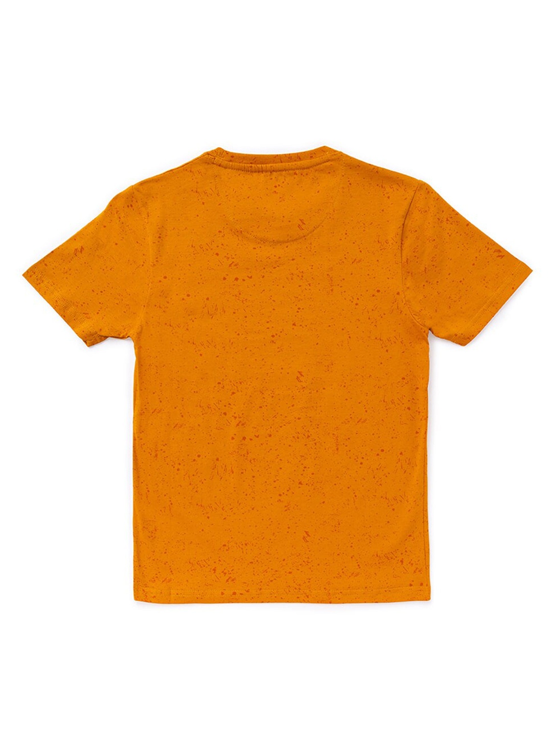 

Status Quo Boys Mustard Yellow & Black Printed Regular Fit T-shirt
