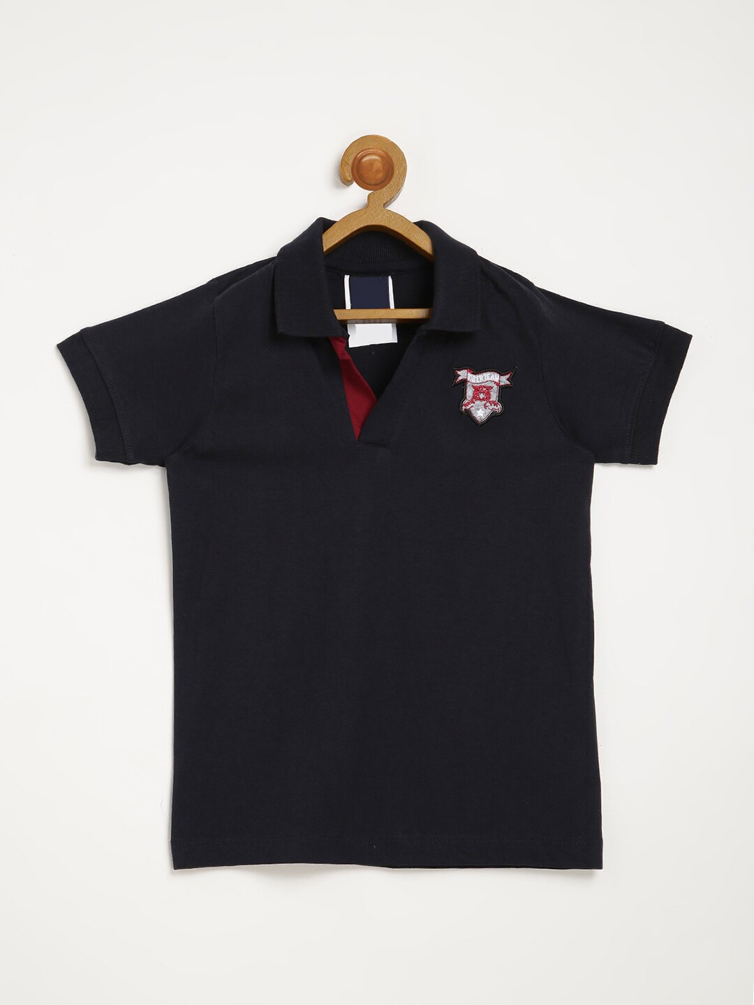 

V2 Value & Variety Boys Black Polo Collar Regular Fit T-shirt