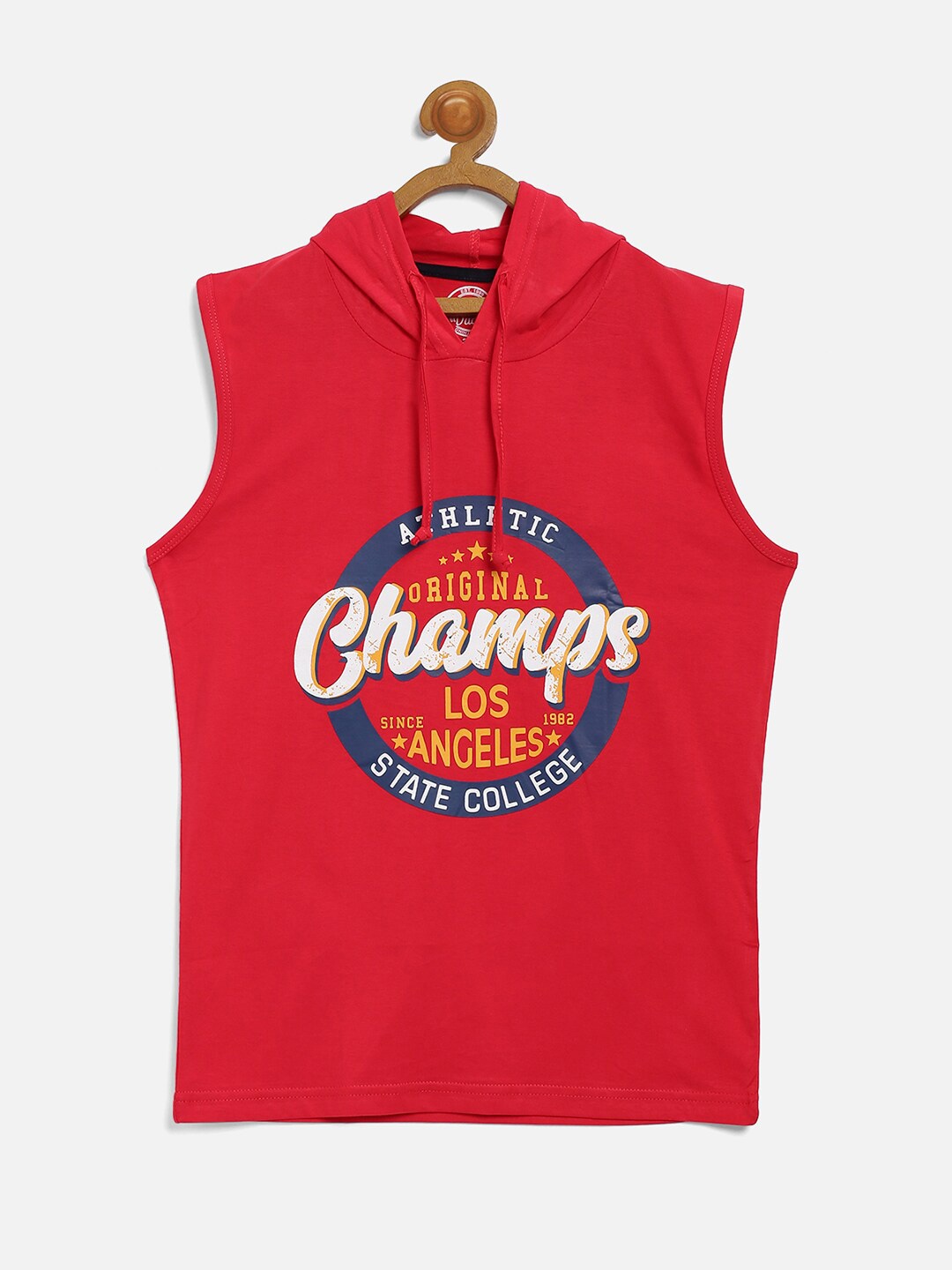 

V2 Value & Variety Boys Red Printed Hooded T-shirt
