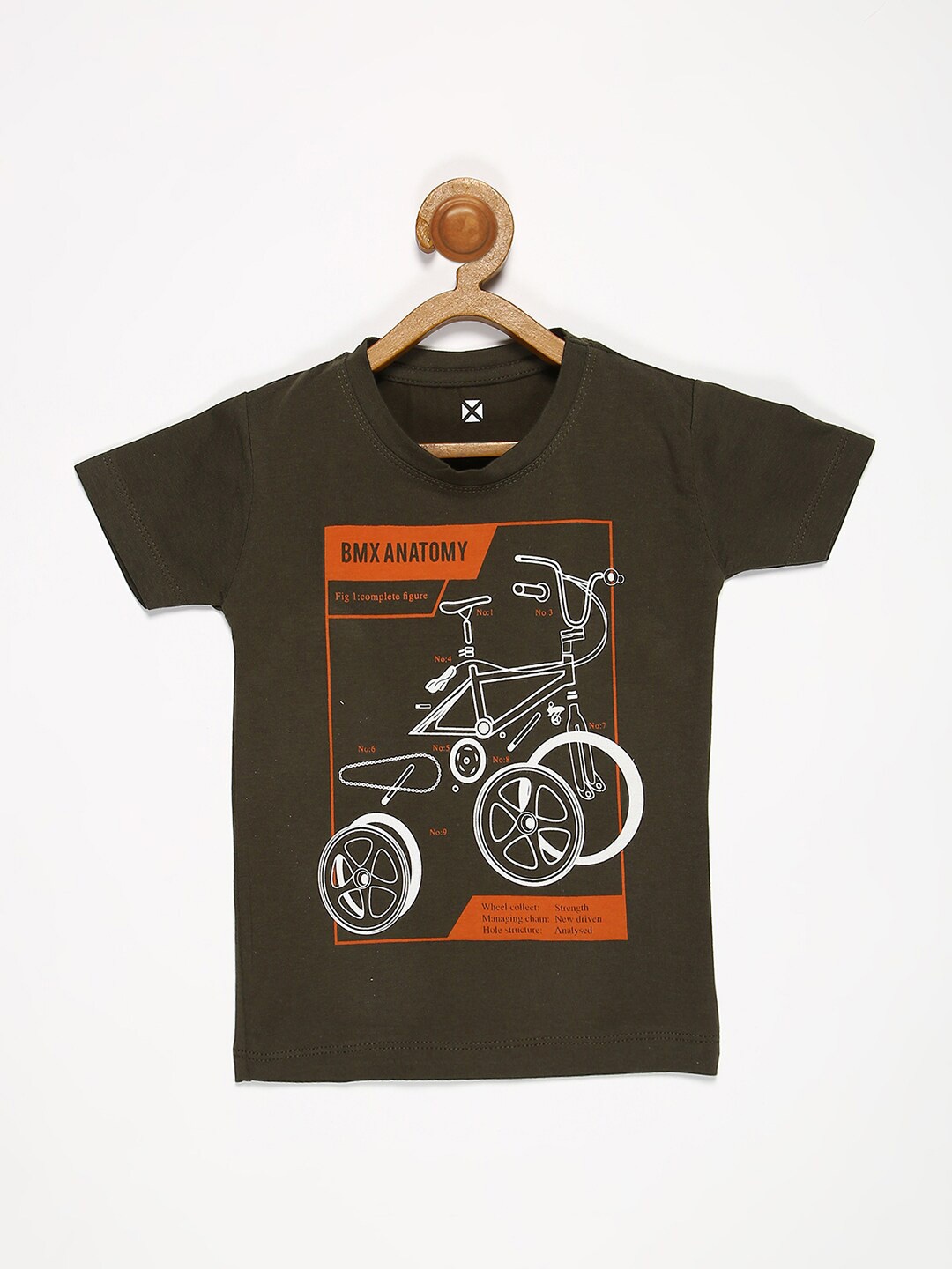 

V2 Value & Variety Boys Green & Orange Printed Regular Fit T-shirt