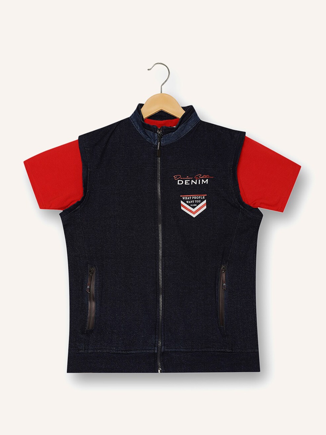 V2 Value & Variety Boys Red Printed T-shirt