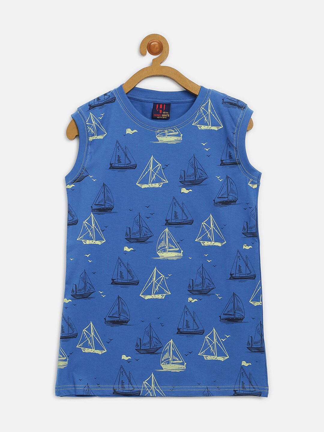 

V2 Value & Variety Boys Blue Printed T-shirt